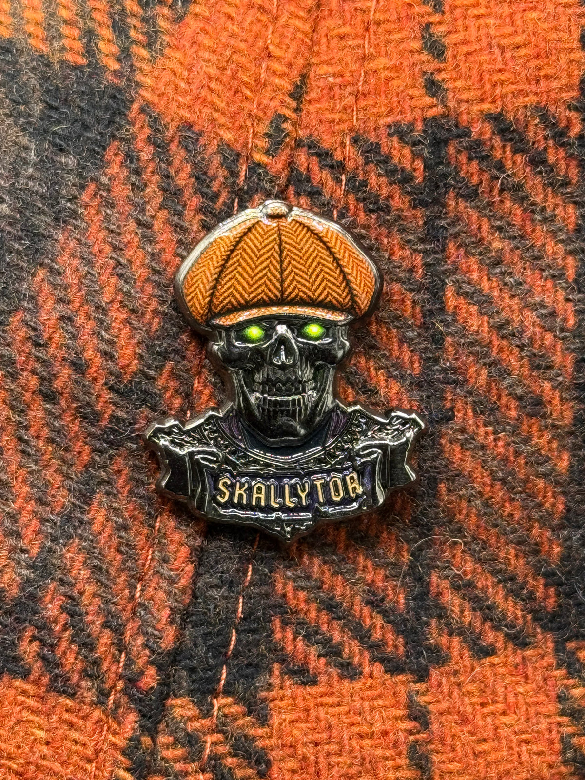 A Skallytor Halloween 2026 - Burnt Orange and Black Herringbone