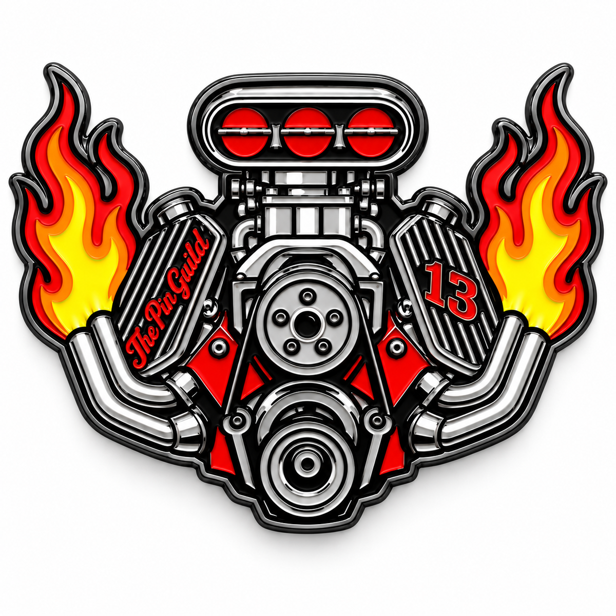 Supercharged V8 - The Pin Guild "Lucky 13"