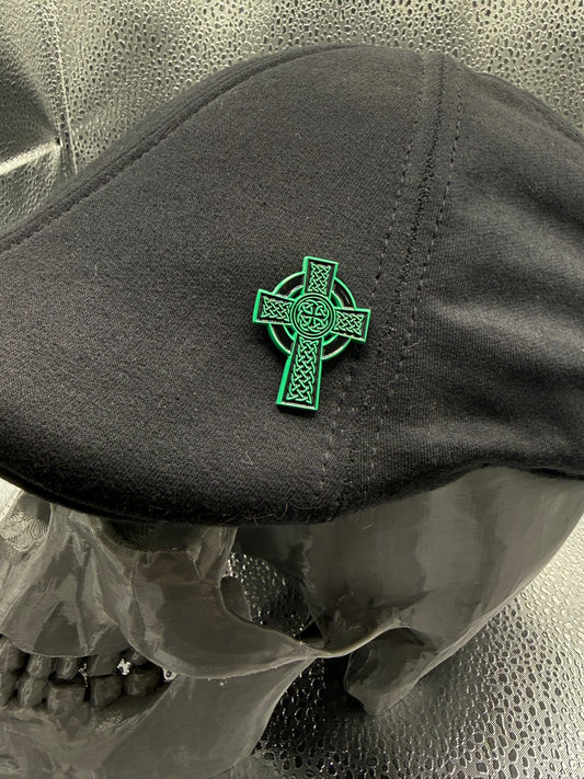 High Celtic Cross in Black and Green
