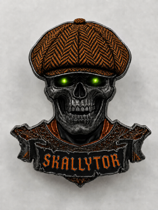 A Skallytor Halloween 2026 - Burnt Orange and Black Herringbone